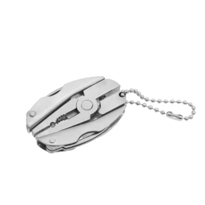 Portable Multi-Tool Pliers Knife Keychain Set - Stainless Steel, Outdoor