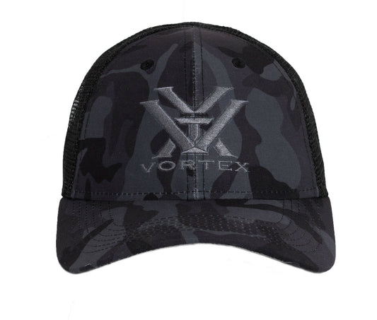 Vortex Optics Logo Baseball Cap - Black Camo Adjustable Hat