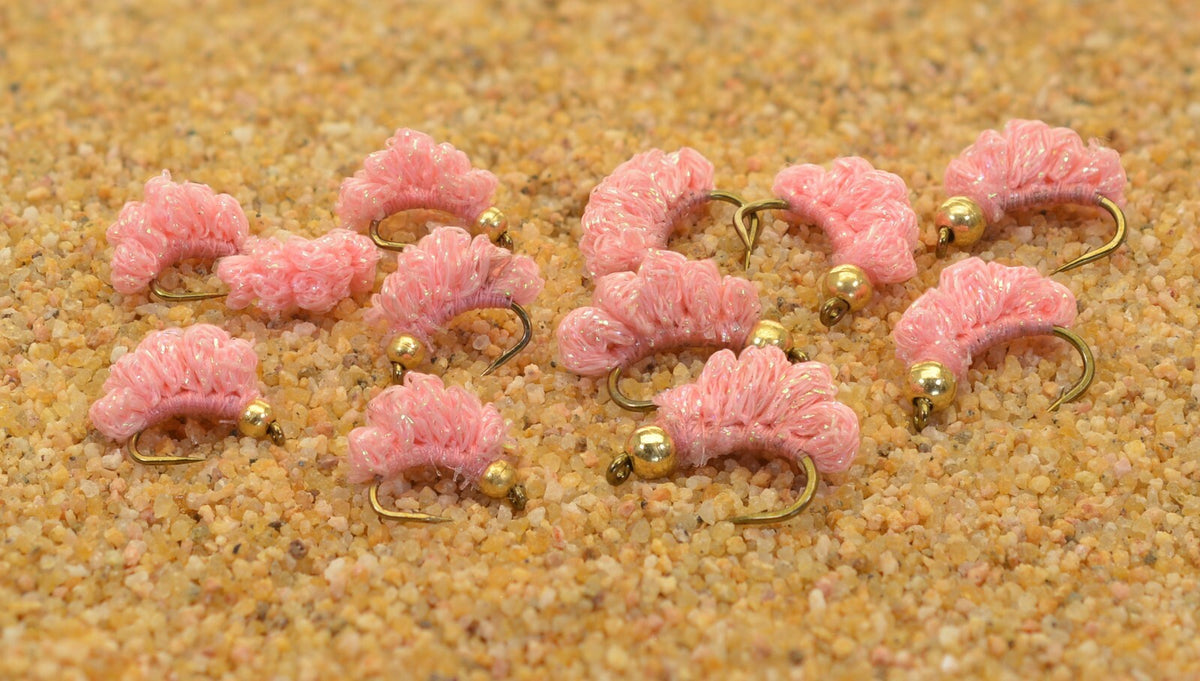 Fly Fishing Beaded Crystal Meth Flies - Tungsten Bead, 2 Colors, Mustad Hooks