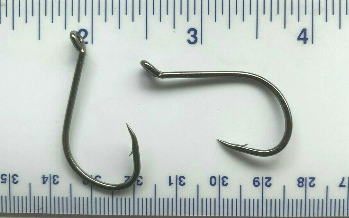 100 Heavy-Duty Black Nickel Fishing Hooks Size 4/0 – 2X Strong Octopus Hooks