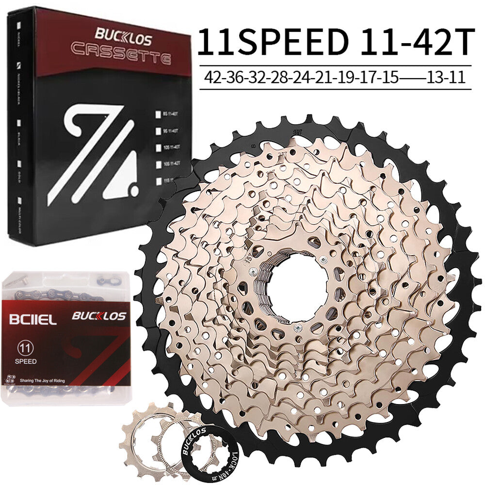 Bike Cassette and Chain Set for Shimano SRAM 8-12 Speed, 11-52T