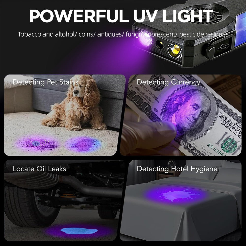 Rechargeable Pocket LED Flashlight with Magnetic Clip & Multiple Modes