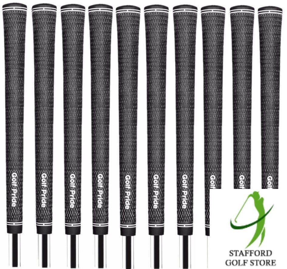 Golf Pride Tour Velvet BCT Cord Golf Club Grips Bundle Set Black - Standard & Ribbed
