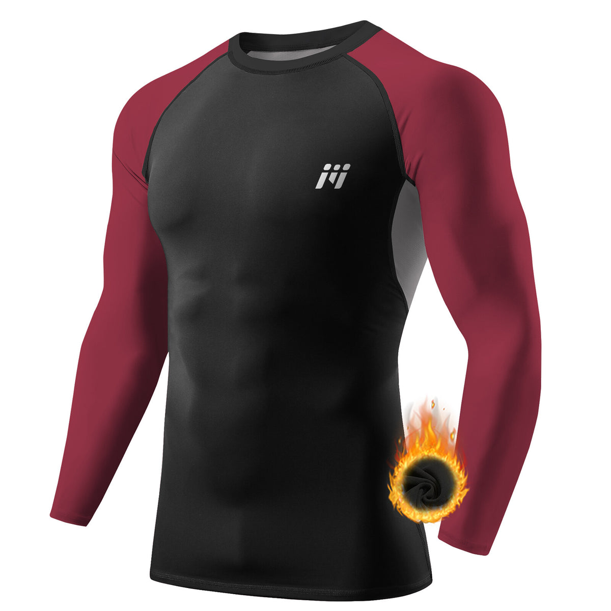 Men's Winter Thermal Base Layer Long Sleeve Shirt Fleece Top for Workout & Outdoor
