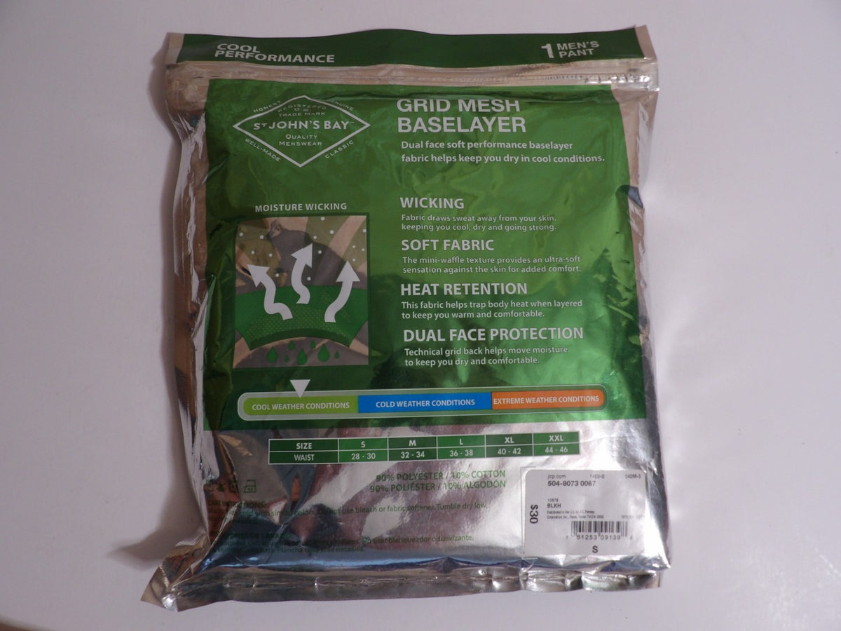 Men's Baselayer Pants with Mesh Fabric - Heat Retention & Wicking