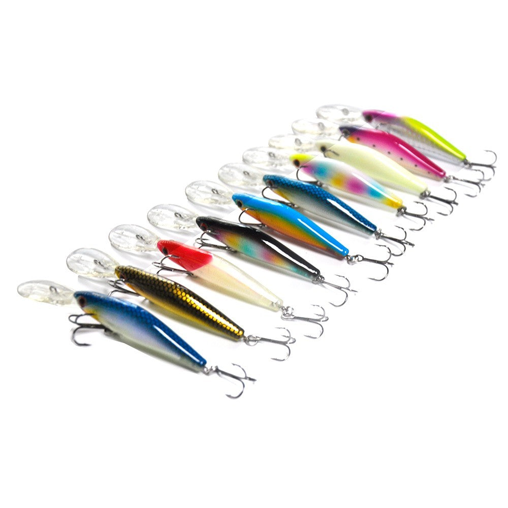 40pcs Hard Fishing Lures Set with Box - Crankbaits, Poppers, Minnows & Pencil Baits