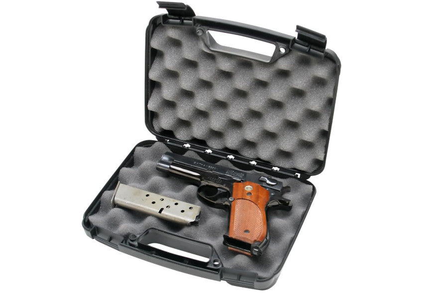 Pistol Hard Case with Foam Lockable Storage for Revolvers & Semi-Autos