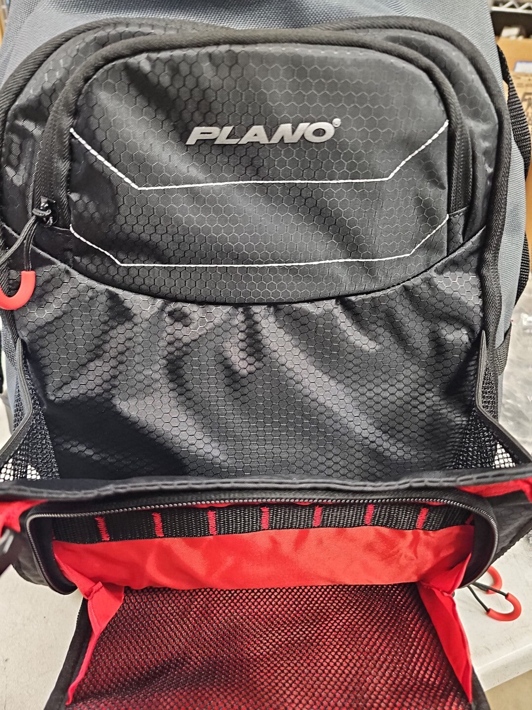 Water-Resistant Fishing Backpack Tackle Box with Pockets - Black