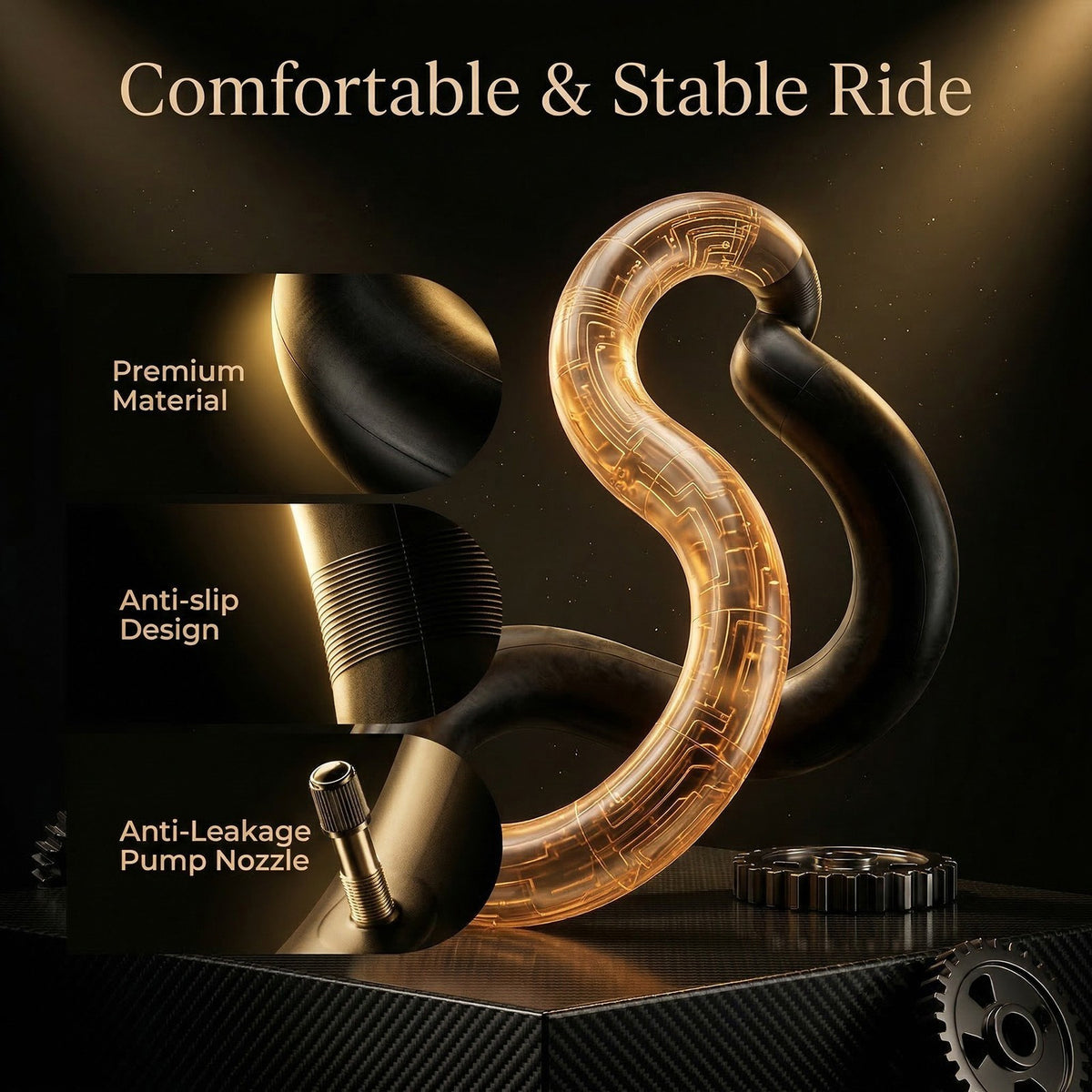 24-Inch Bike Inner Tubes Set - 2 Pack with Tire Levers, Schrader Valve