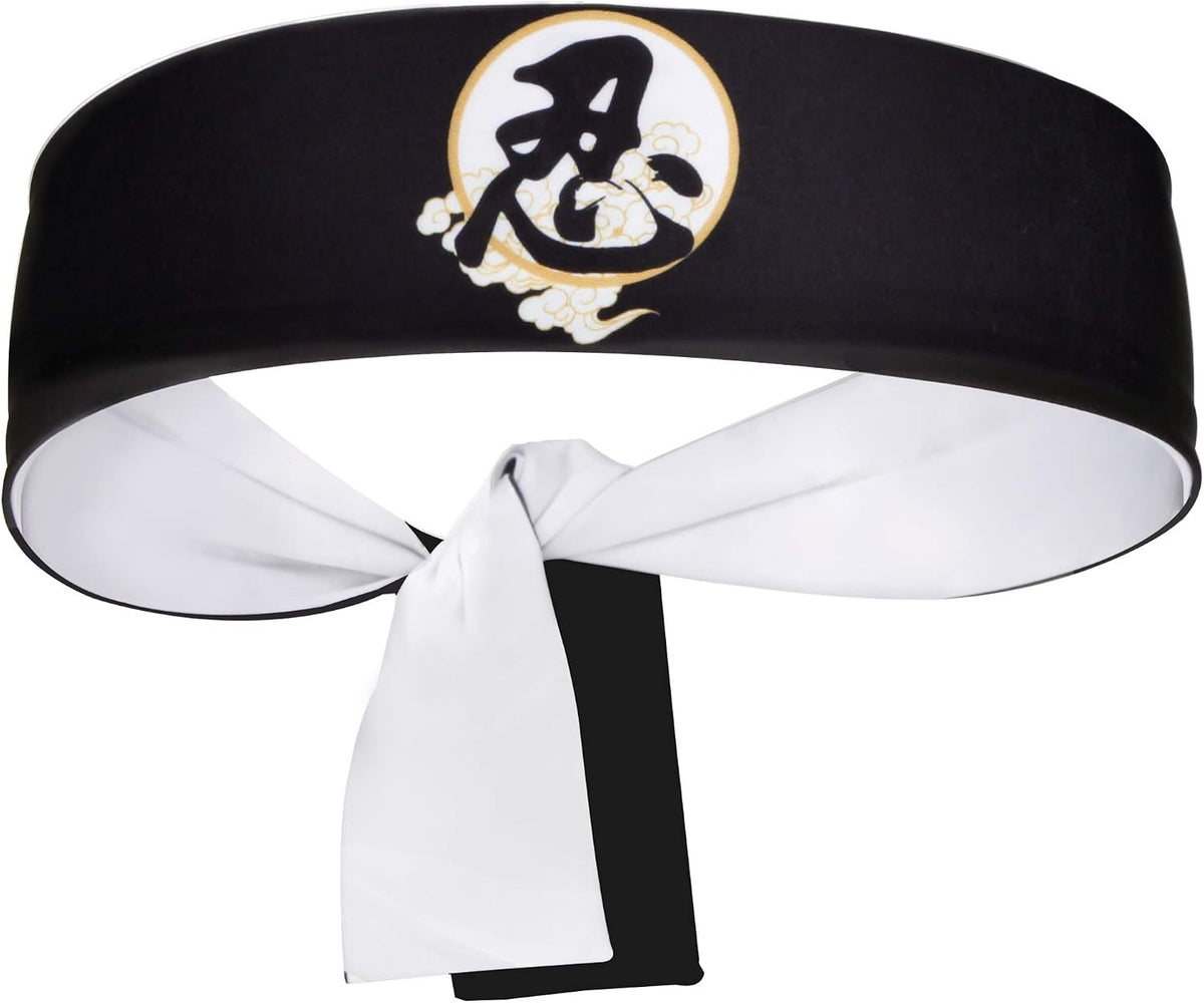 Reversible Warrior Headband – Bushido Hachimaki for Karate, Halloween, Sushi
