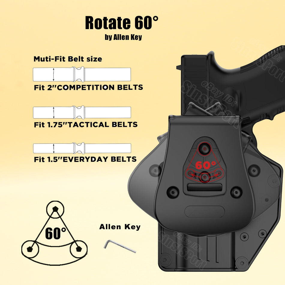 Holster for PSA Dagger Compact Full Size Micro Hi-Point C9 JCP 40 OWB - Fits Multiple Models