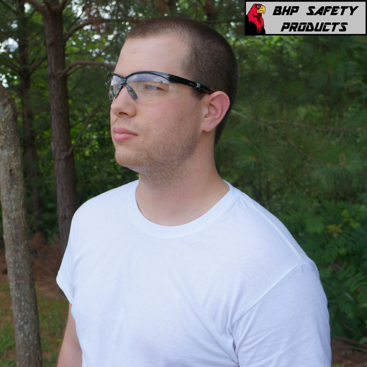 Safety Glasses with Anti-Fog Lenses, Black Frame, 3 Pack