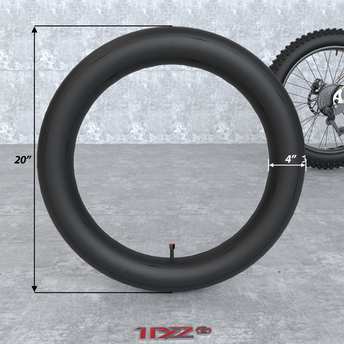 20x4.0 Inch Inner Tube with SV32mm Schrader Valve for Electric and Fat Bikes - 2 Pack