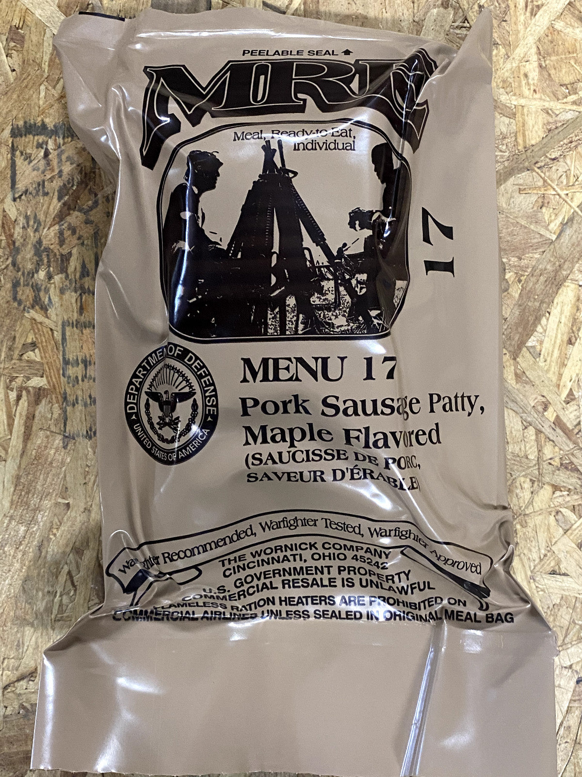 Military MRE Ready to Eat Meal Pack with Multiple Menu Options