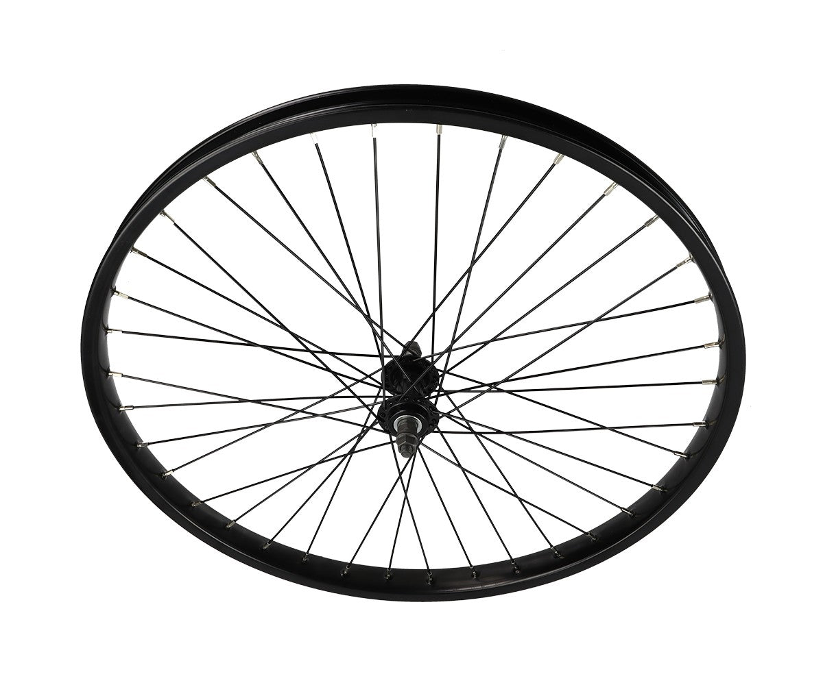 Heavy Duty 26-Inch Bicycle Wheel Set for Beach Cruiser Bikes - Black 36 Spokes