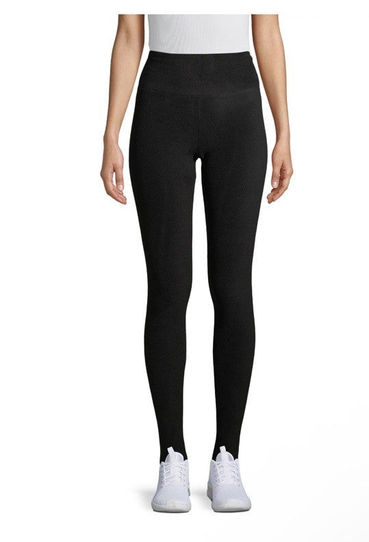 Large Black Fleece Leggings for Winter Sports Base Layer