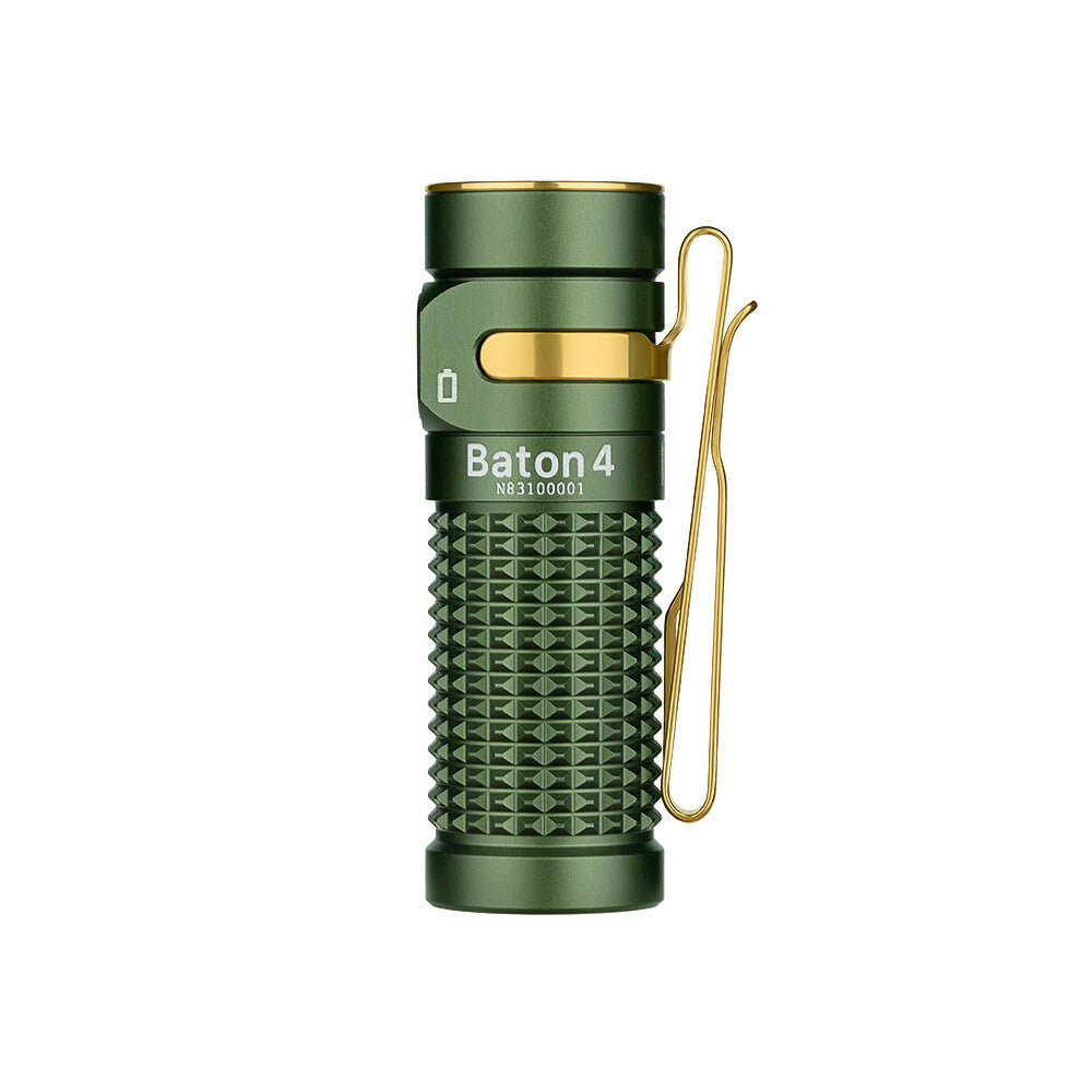Rechargeable Waterproof LED Flashlight 1300 Lumens OD Green Compact Light