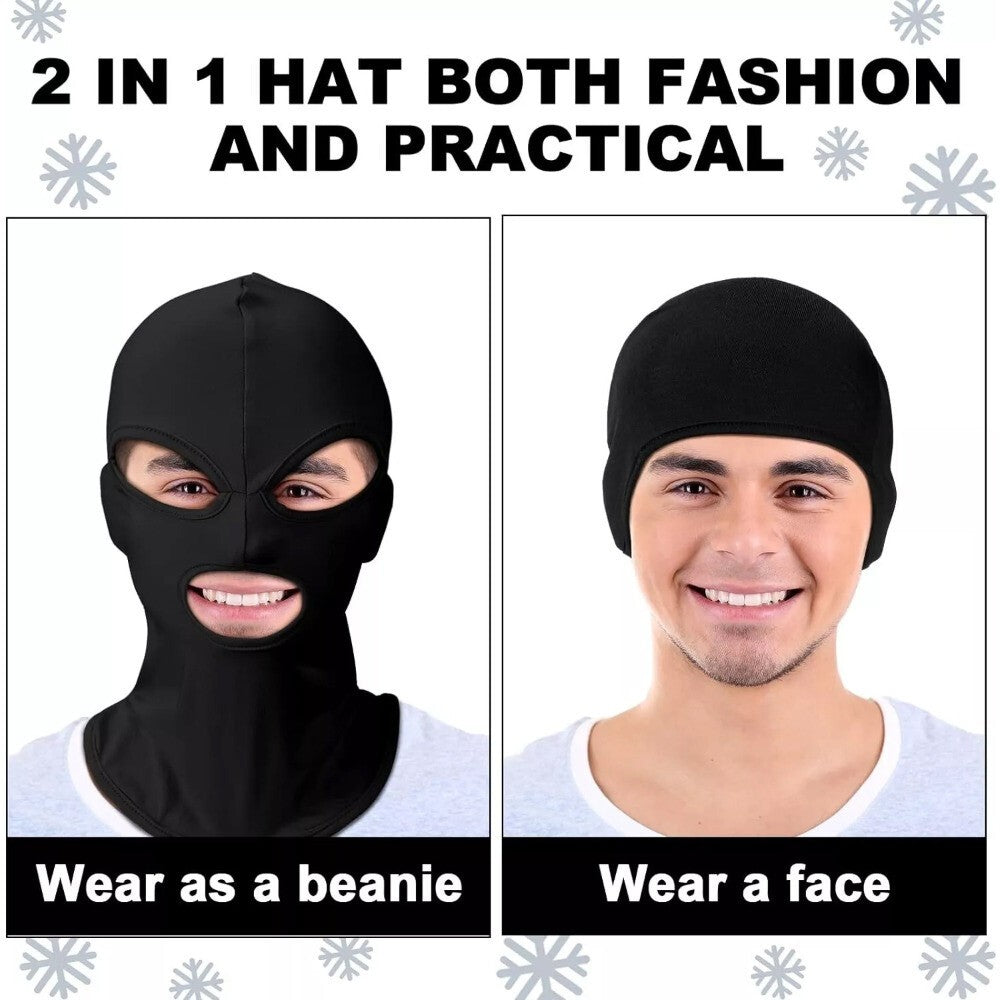 Unisex 3 Hole Balaclava Face Mask UV Protection Ski Sun Hood Tactical Gear