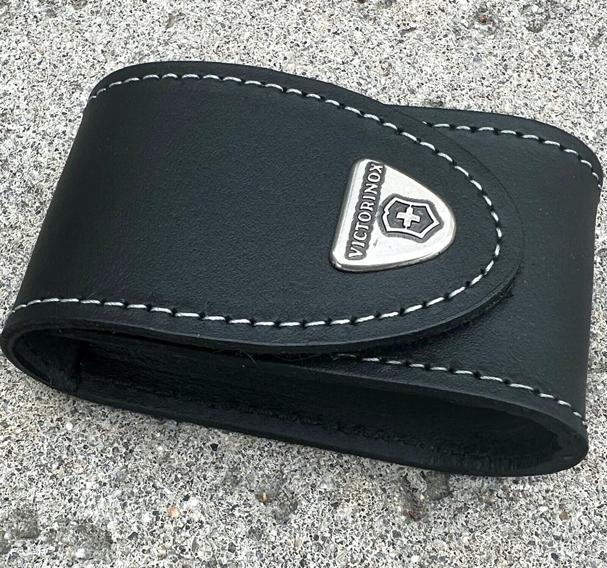 Leather Knife Belt Pouch for Victorinox Swiss Army Knives, Black