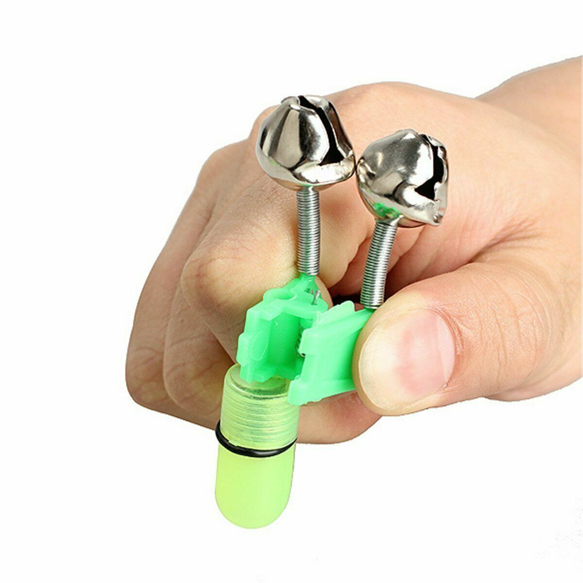 LED Night Fishing Bite Alarm Bells Set for Rod Tip Alert - Waterproof