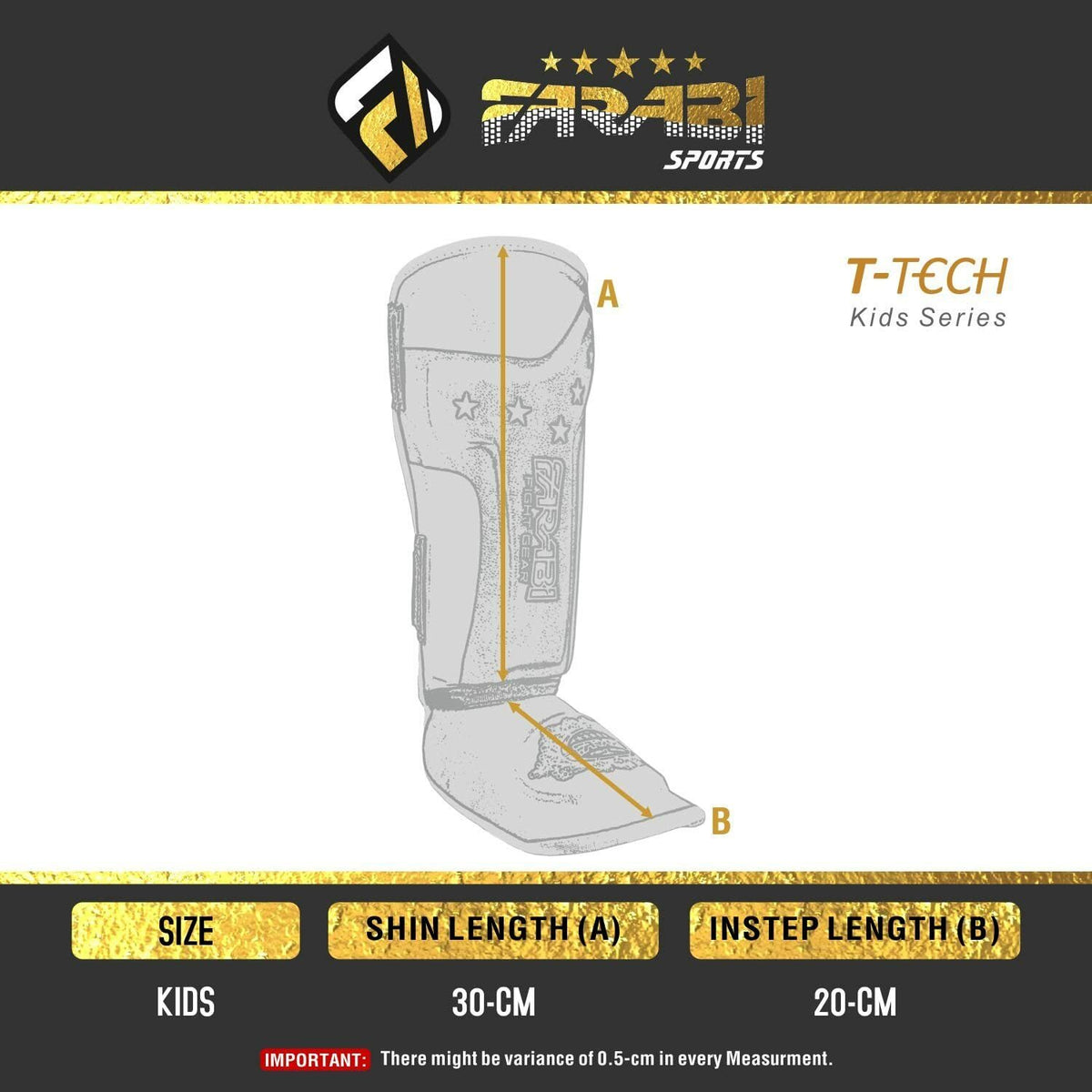 Kids Boxing Shin Guards with Gel Padding - Junior Training Protective Gear