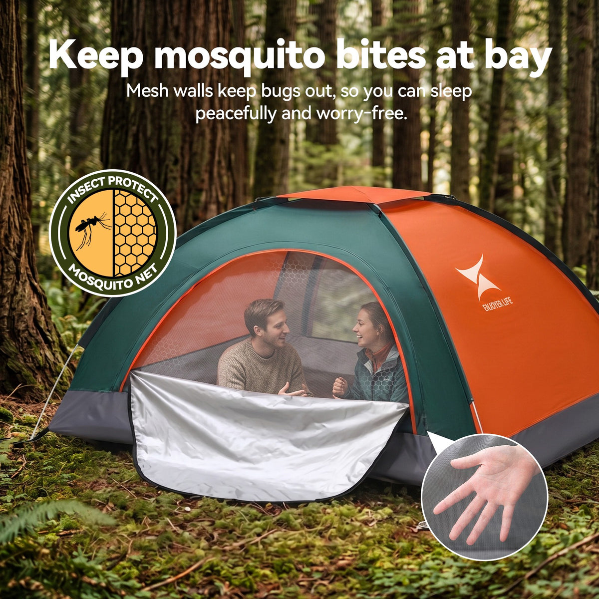 Waterproof Pop Up Tent for Camping Hiking Windproof Instant Shelter