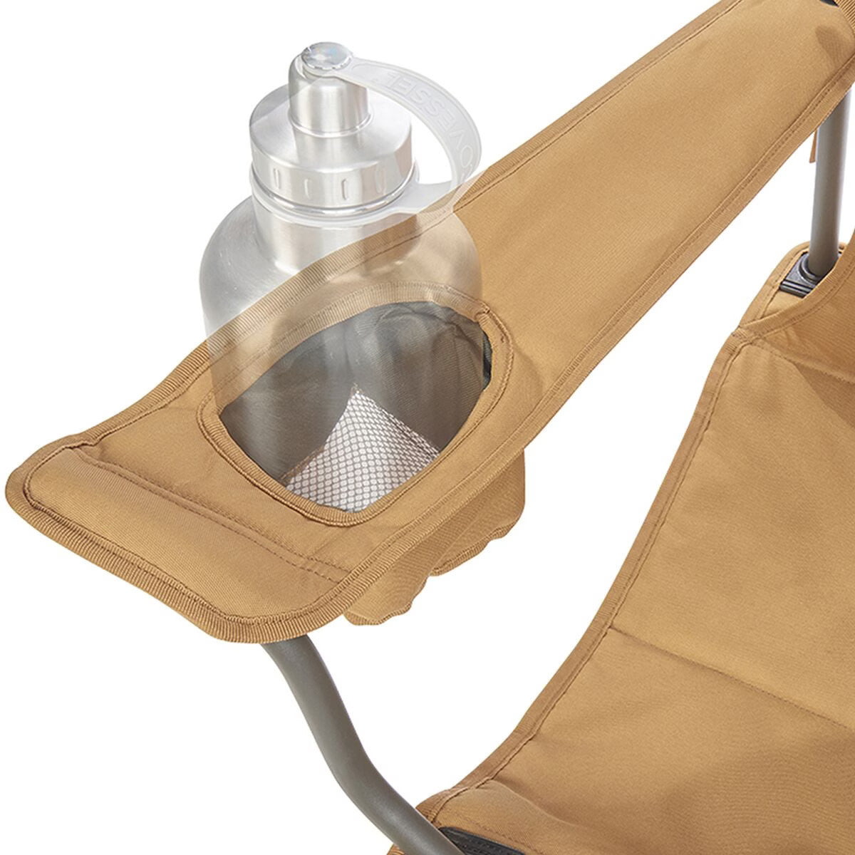 Portable Folding Camping Chair with Adjustable Armrests and Cup Holder