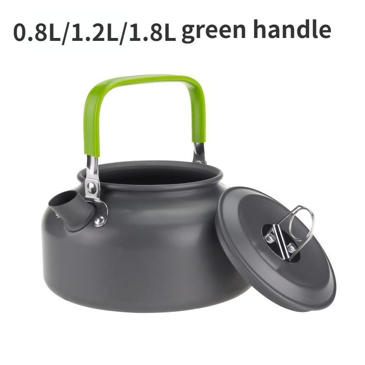 Portable Aluminum Camping Kettle 0.8L-2.5L for Hiking, Picnic & Travel