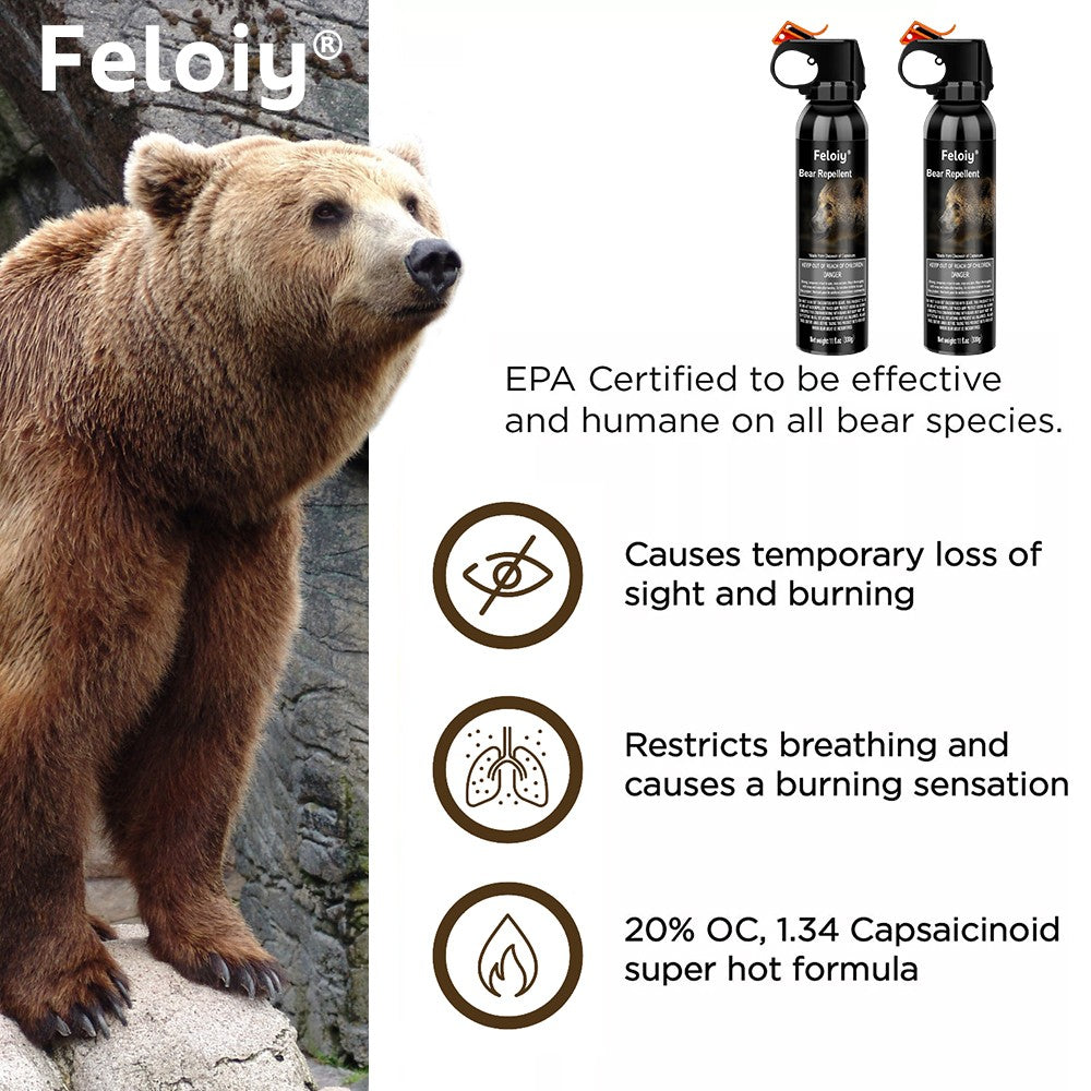 Bear Spray 11oz with Free 1/2oz – Powerful Animal Deterrent