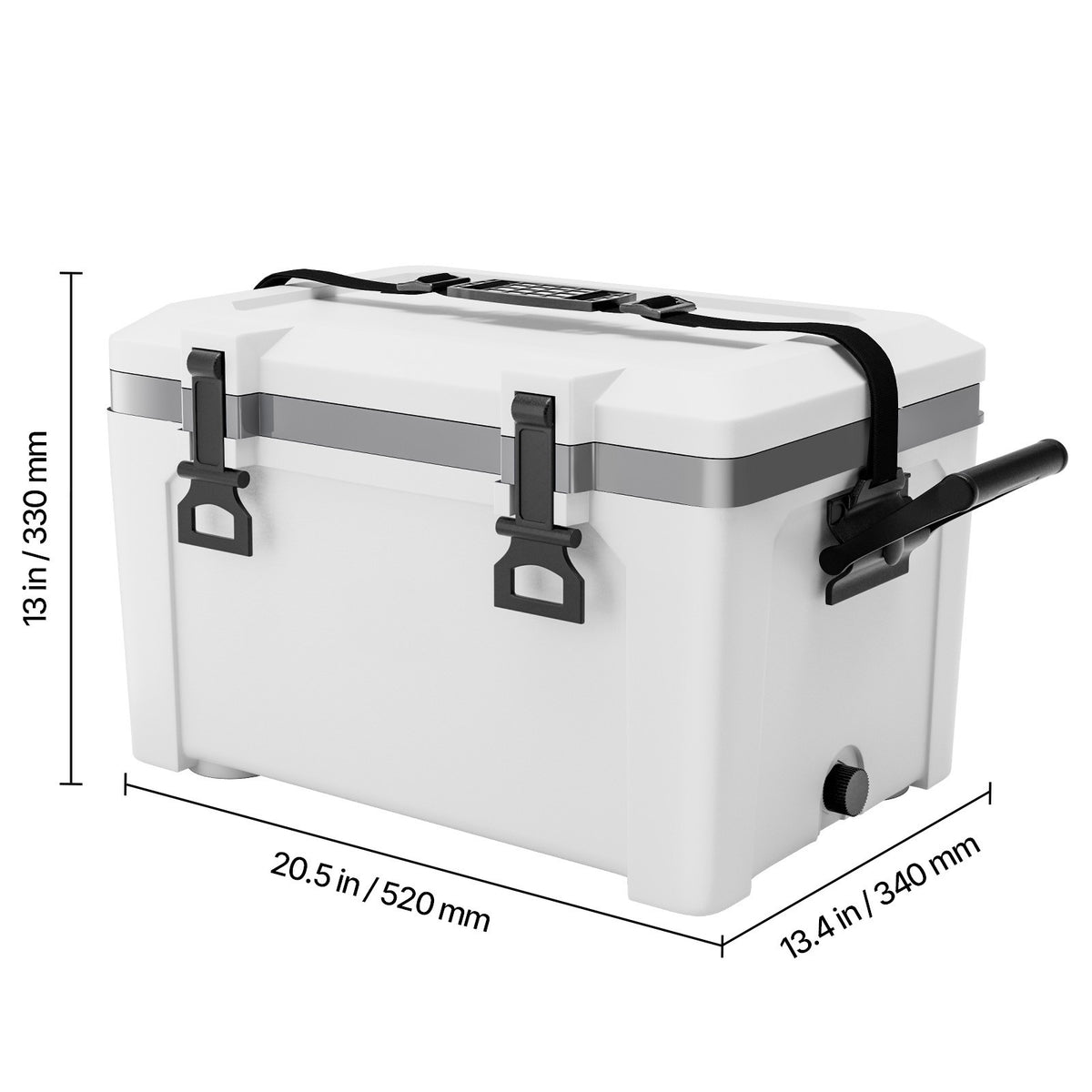 Portable Cooler 26 Quart Insulated Hard Cooler with Handles and Strap