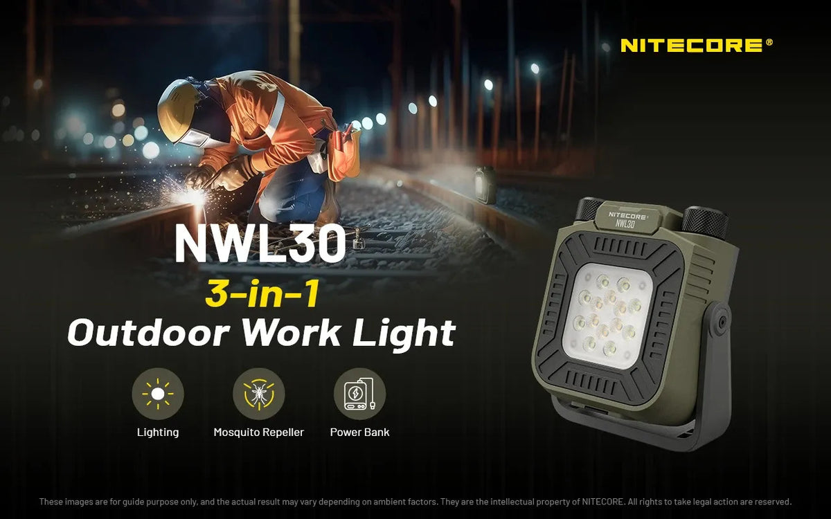 Outdoor Work Light 3000 Lumens with Storage Case and USB-C Charging