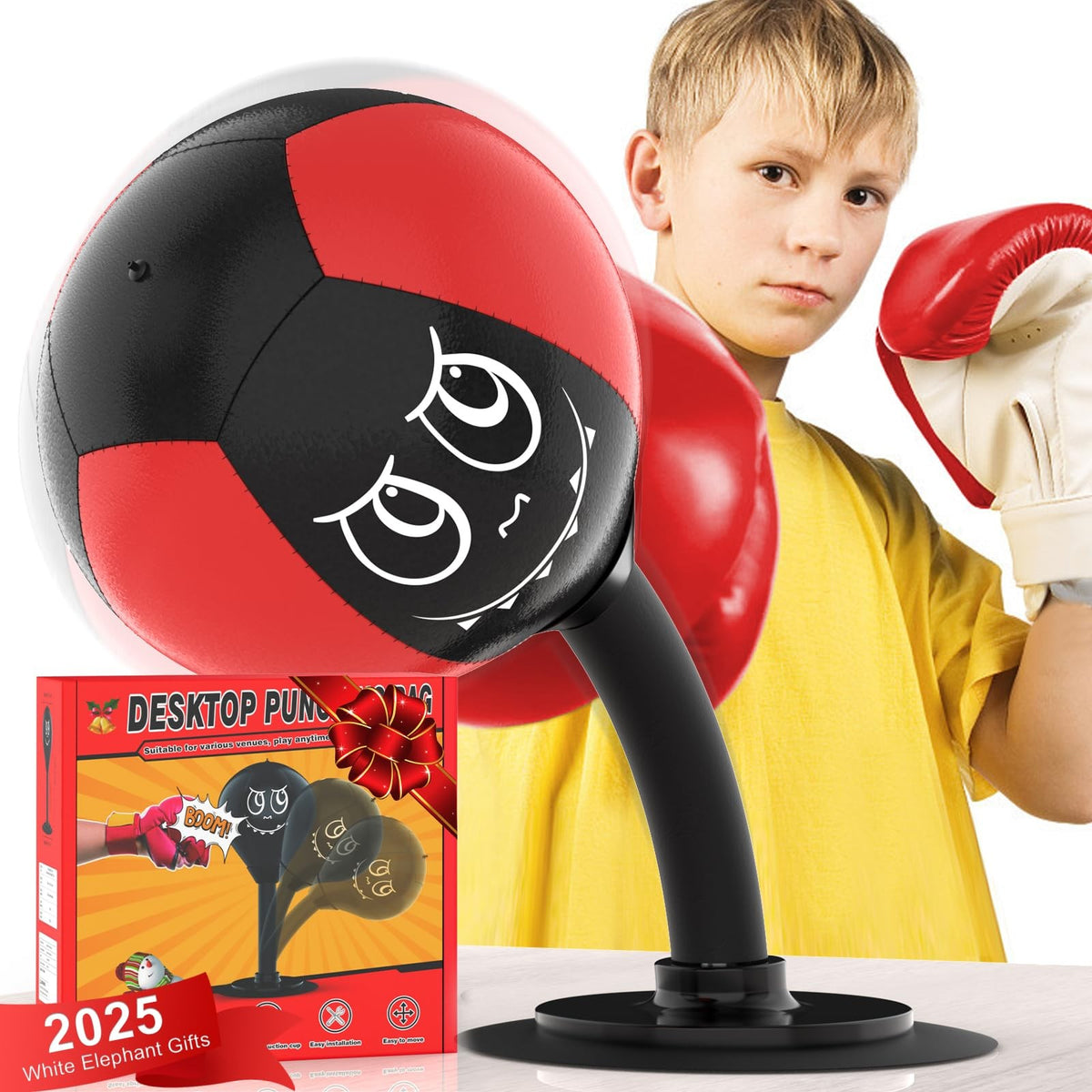 Desktop Punching Bag Stress Relief Toy with Strong Suction Base
