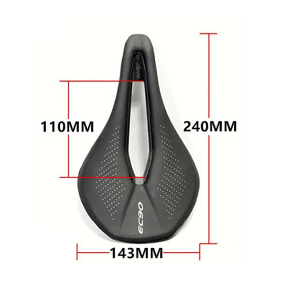 Road Bike Saddle - Lightweight Short Nose Design, 143mm Wide, 240mm Long