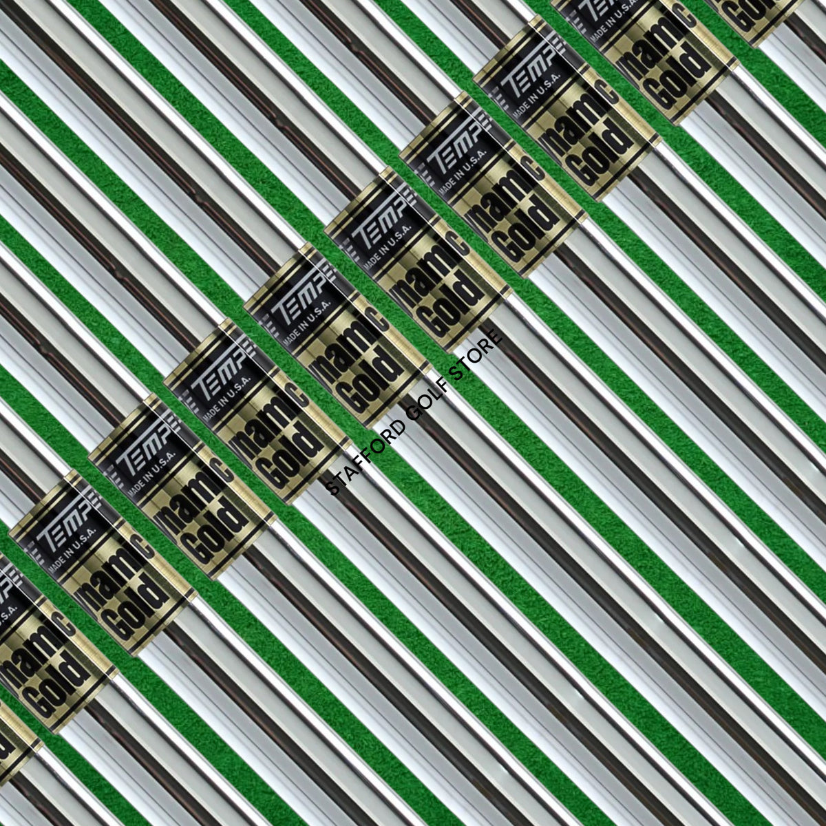 Golf Iron Shaft Set - Steel Dynamic Gold Tapered Shafts for 3-PW & Custom Flex Options