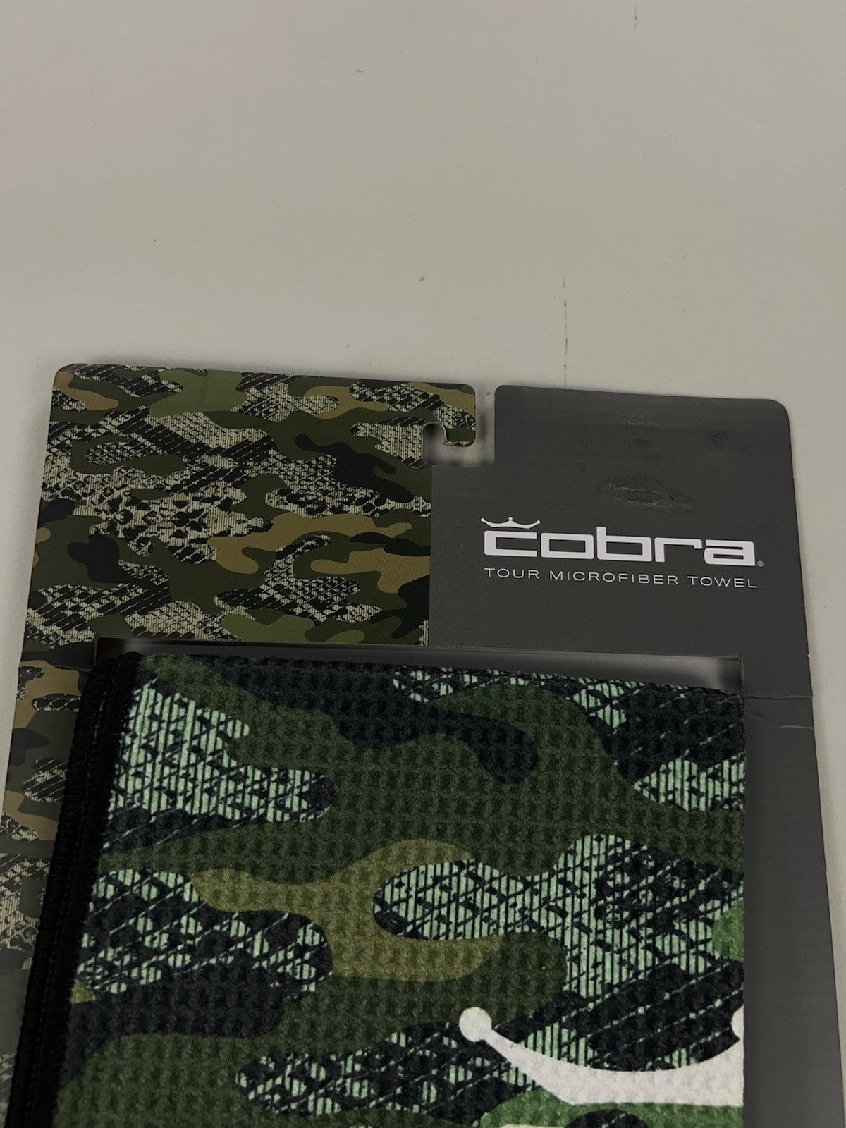 Golf Club Towel Microfiber Camo Green 39x14 Inch Sports Accessory