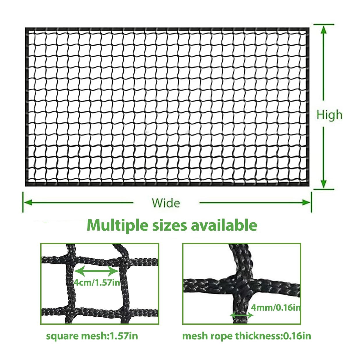 Golf Practice Net for Indoor Outdoor Sports Training - Durable Nylon Mesh