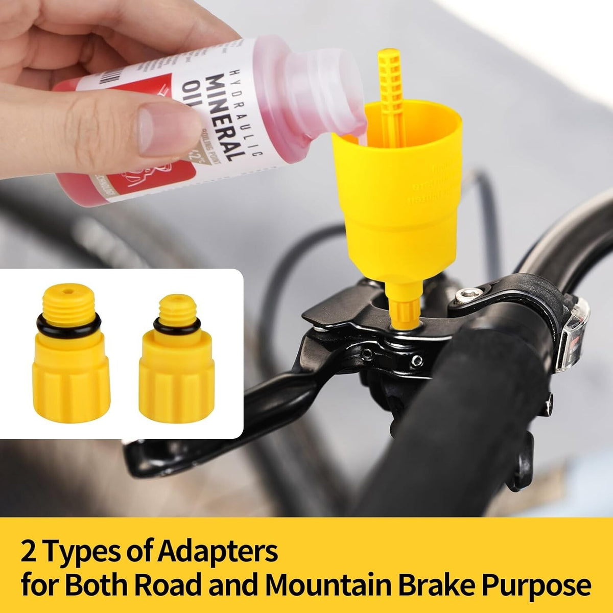 Hydraulic Brake Bleed Kit with Mineral Oil for Shimano Bikes - 120ml