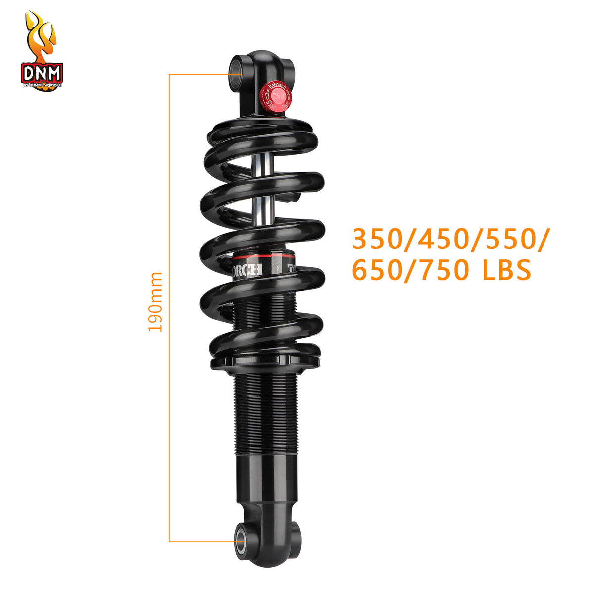 Mountain Bike Coil Spring Rear Shock 165-200mm 650-750LBS for DNM DV22AR
