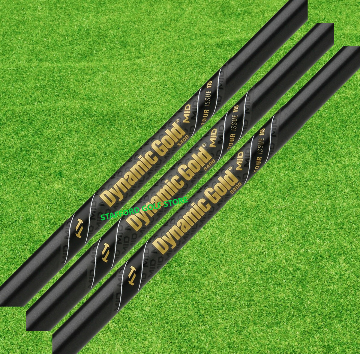 Golf Iron Shaft Set - Dynamic Gold Tour Issue 115 Mid Gunmetal .355" Taper
