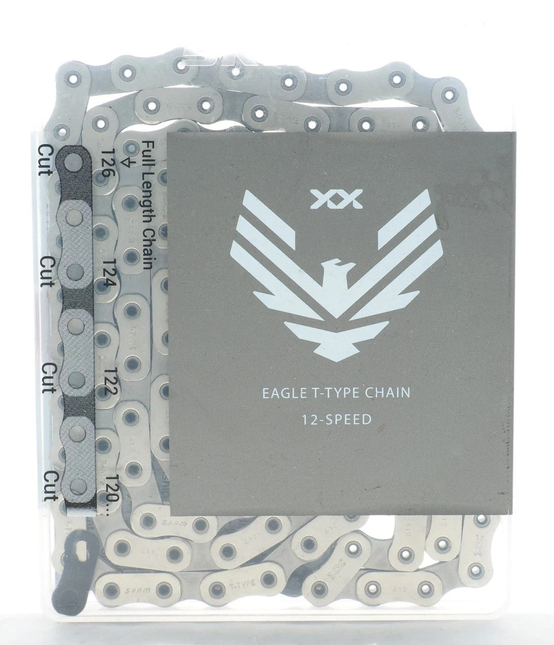12-Speed Bicycle Chain SRAM XX Eagle T-Type Flattop, 126 Links