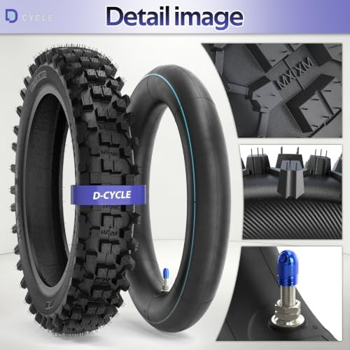 3.00-12 80/100-12 Off-Road Dirt Bike Tire & Inner Tube Kit for Pit Bikes