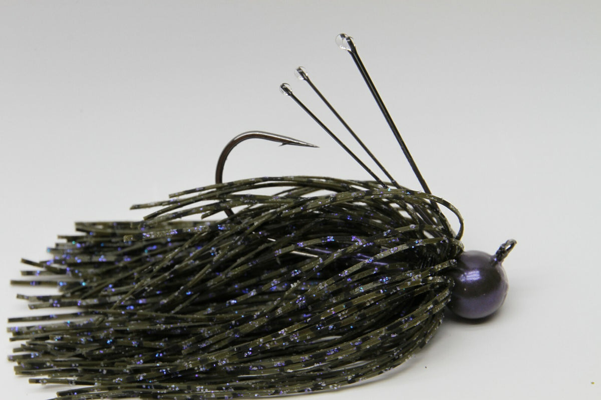 Custom Weedless Football Head Jig 3/8oz 2 Pack - Fishing Jig with Mustad Hooks