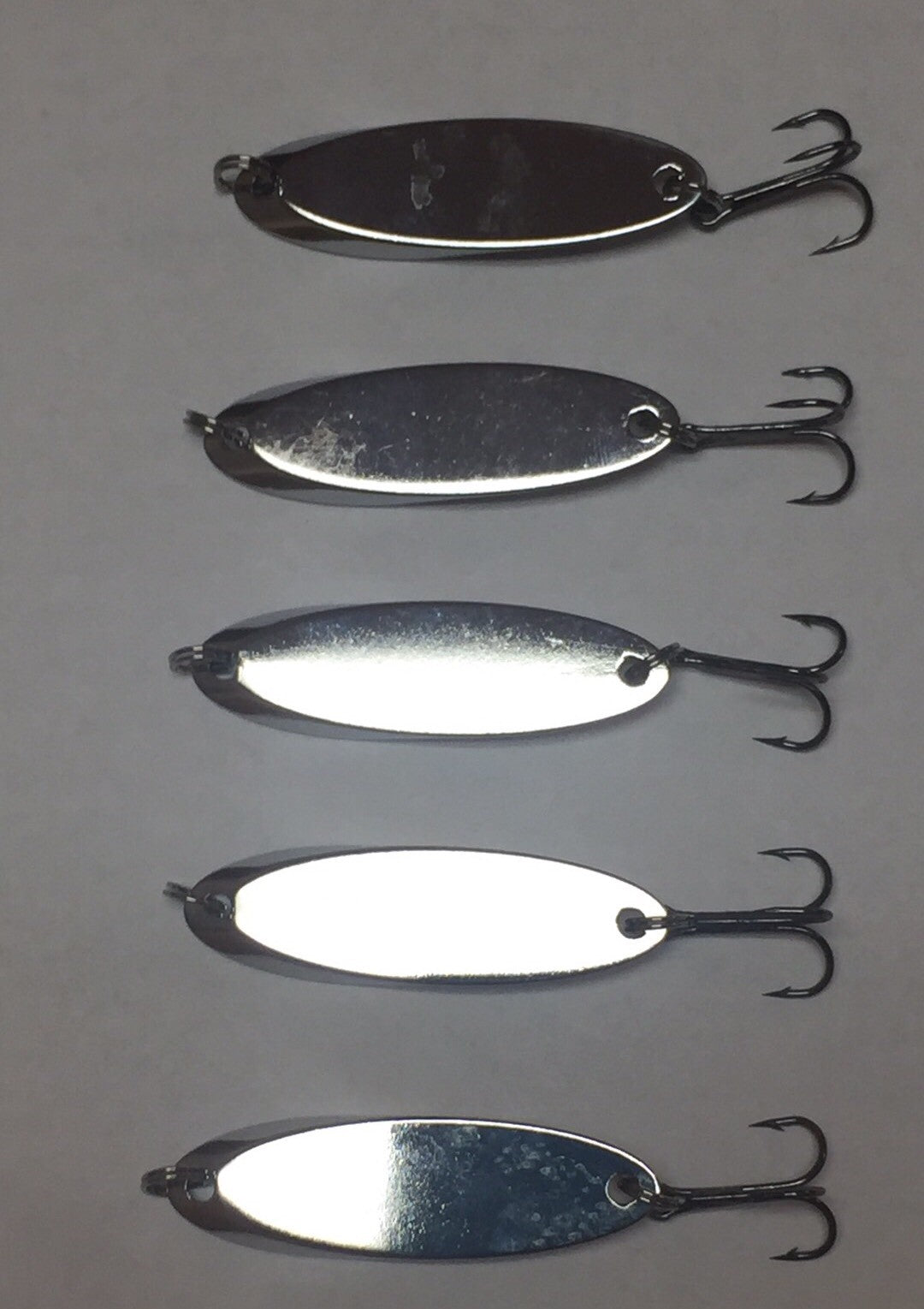 Fishing Spoons Set - Kastmaster Style Silver Lures for Trout & Bass, 10 Pack