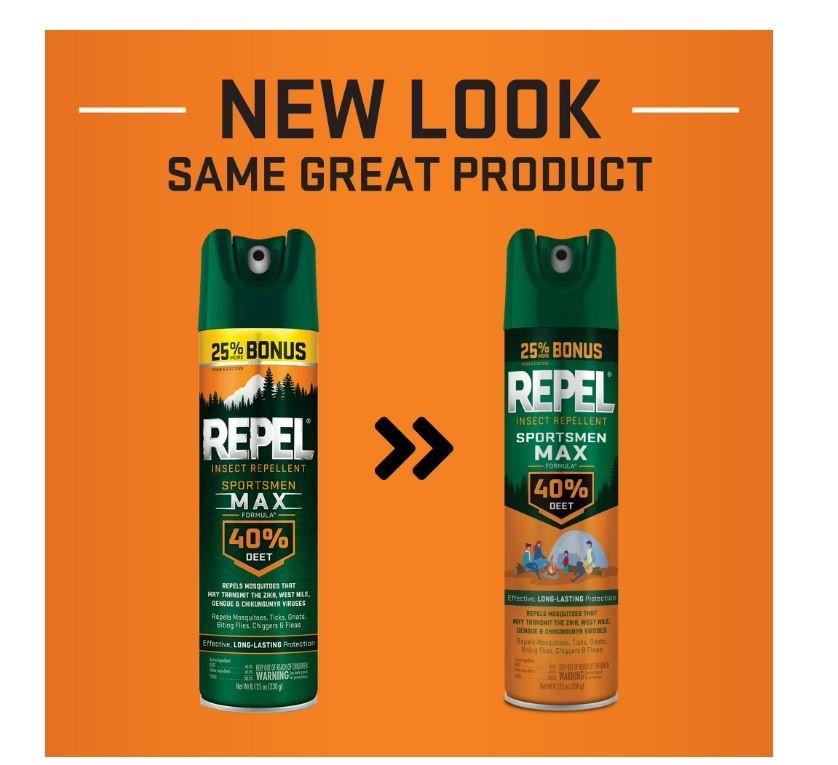 (4 Pack) Outdoor Insect Repellent Spray with 40% DEET - Long-Lasting Mosquito & Tick Protection