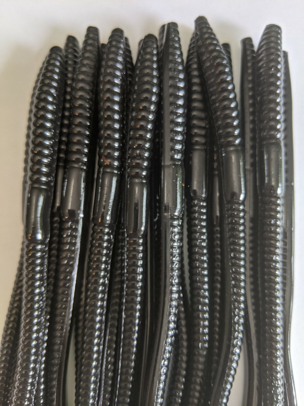 50 Pack 6-Inch Finesse Worm Lures - Salt & Scented Soft Plastic Baits for Bass Fishing