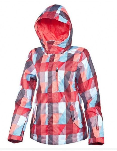 Women's Insulated Snowboard Jacket with Waterproof & Breathable Features - Red Abalone XS