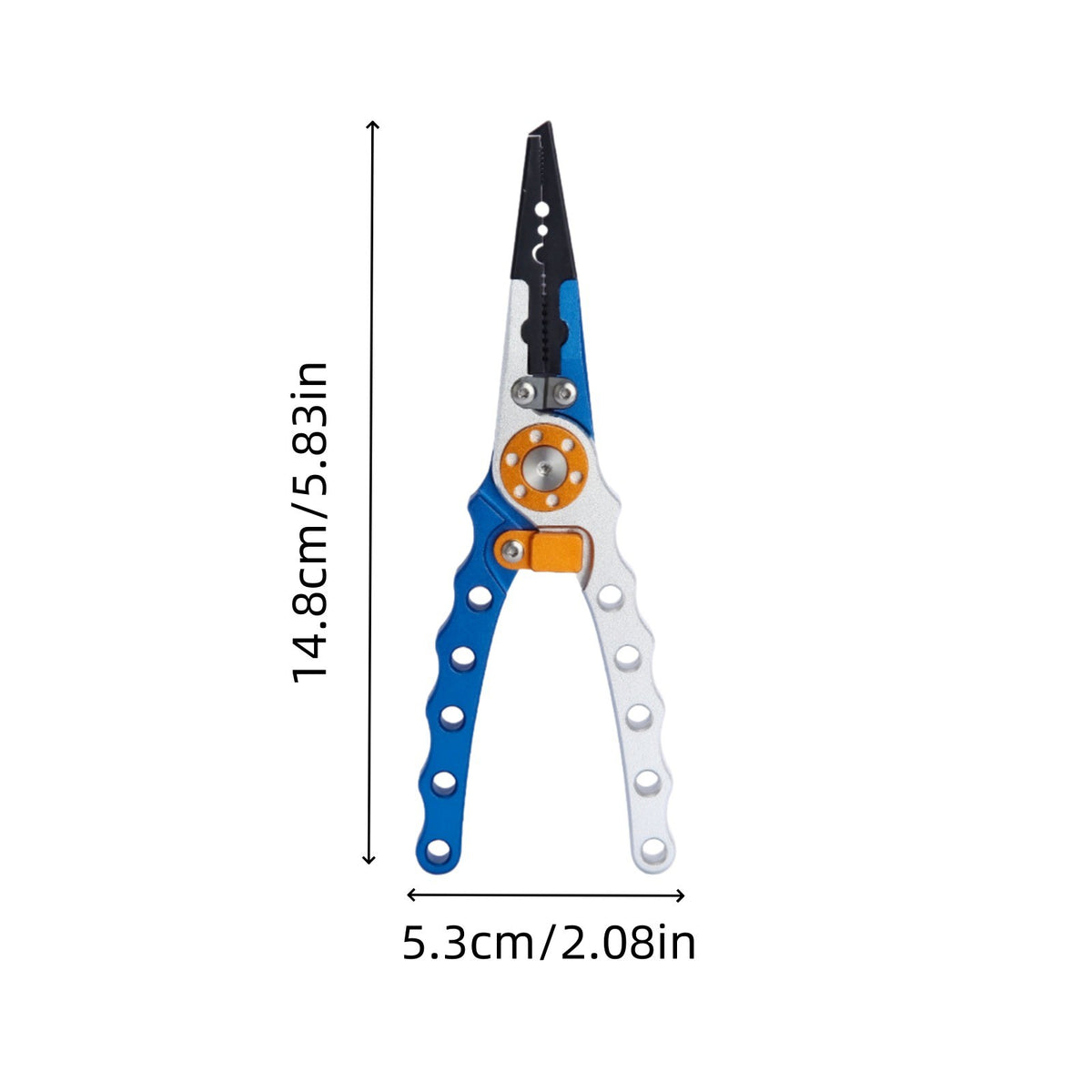 Aluminum Fishing Pliers with Braided Line Cutter and Hook Remover