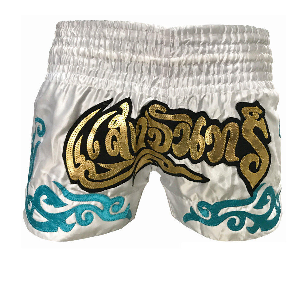 Muay Thai Shorts for Martial Arts & Kick Boxing - High Tech Moisture-Wicking Satin