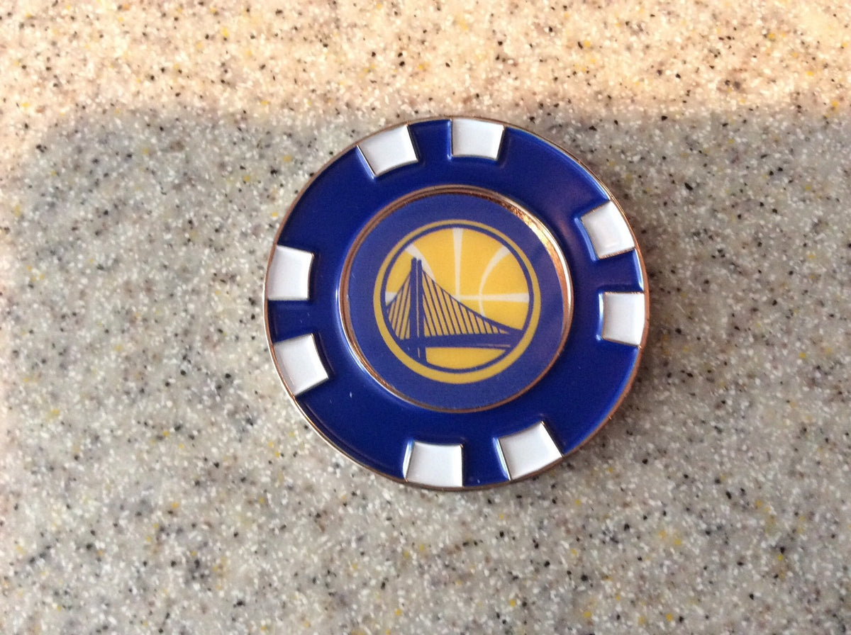 NBA Golden State Warriors Golf Ball Marker & Poker Chip Set - Official