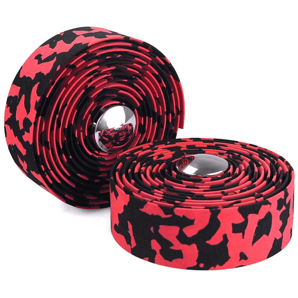 Road Bike Handlebar Tape - Cushion EVA Grip Wraps for Cycling, Red
